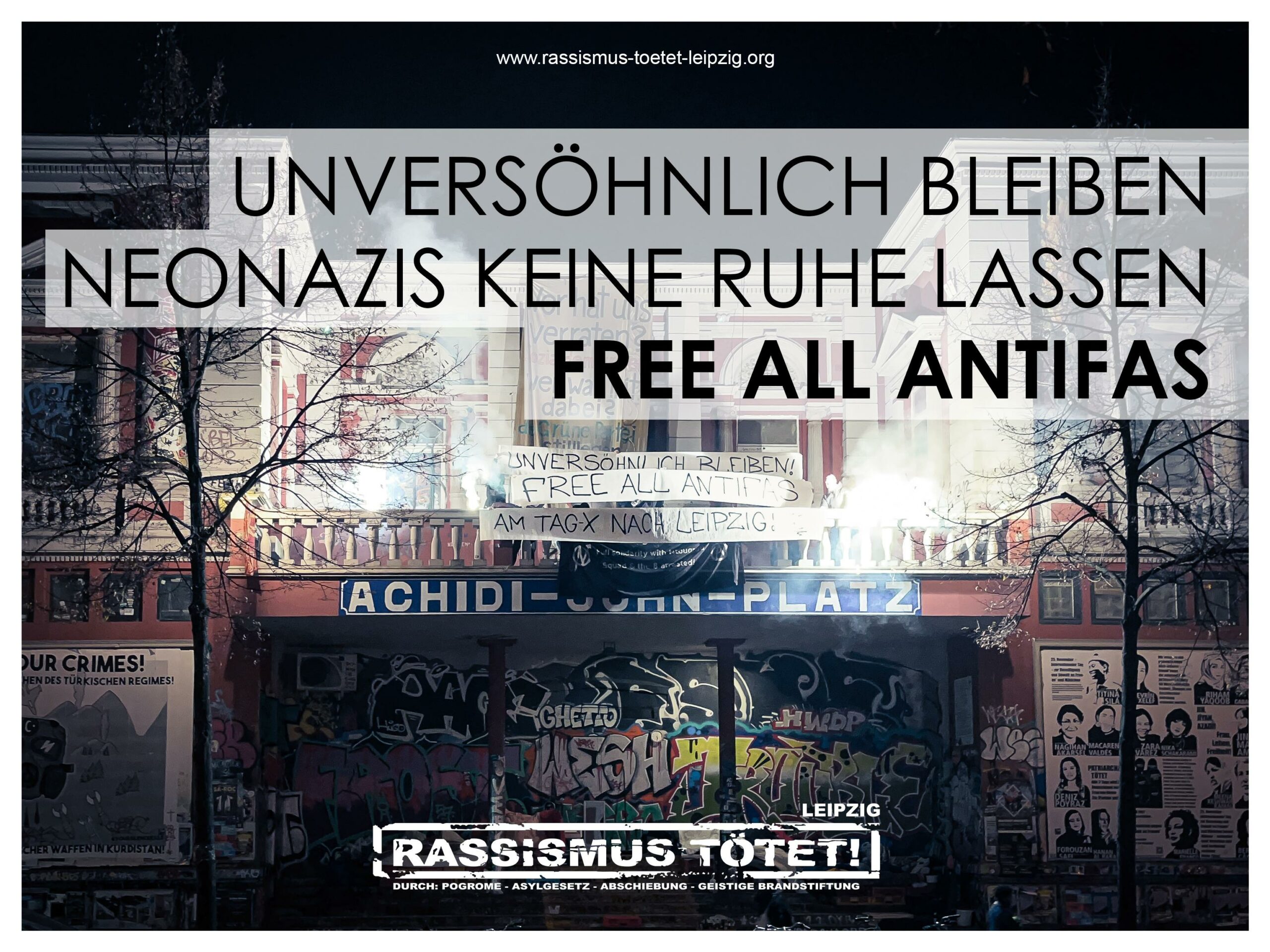 Read more about the article Unversöhnlich bleiben! Neonazis keine Ruhe lassen! – FREE ALL ANTIFAS!