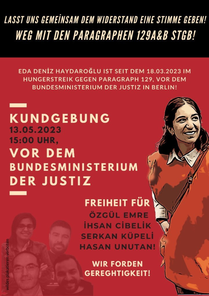 Mehr über den Artikel erfahren Kundgebung: „Weg mit den Paragraphen 129 a und b StGB!“